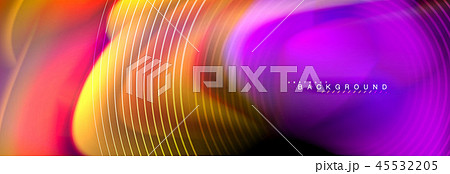 Fluid color wave line background. Trendy abstract layout template for business or technology 45532205