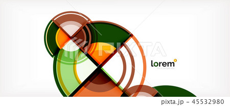 Circle abstract background, bright colorful round geometric shapes 45532980