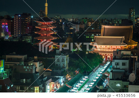 《東京都》　浅草　都市風景 45533656