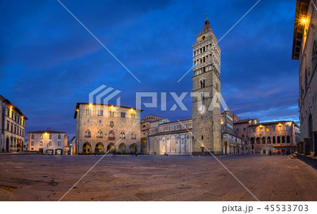 Pistoia, Italy. Panorama of Piazza del Duomo 45533703