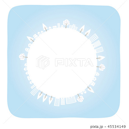 雪の街並み 円形 雪の街並み 円形 45534149
