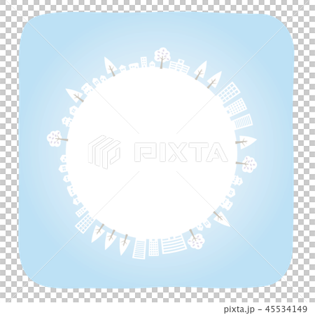 雪の街並み 円形 雪の街並み 円形 45534149