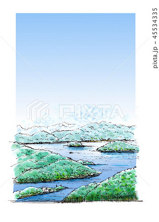 風景スケッチ 長崎・五島:大瀬崎展望所 風景スケッチ 長崎・五島:大瀬崎展望所 45534335