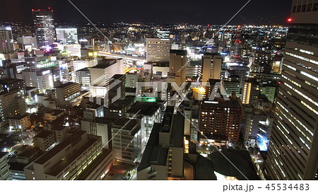 仙台市中心部の夜景の写真素材