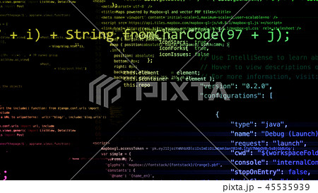 3D rendering of abstract blocks of code 45535939