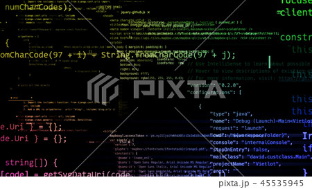 3D rendering of abstract blocks of code 45535945
