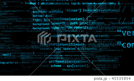 3D rendering of abstract blocks of code 3D rendering of abstract blocks of code 45535954