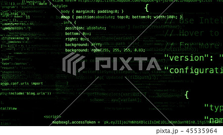 3D rendering of abstract blocks of code 45535964