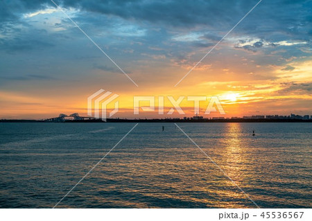 東京湾 都市風景 舞浜より撮影 東京湾 都市風景 舞浜より撮影 45536567