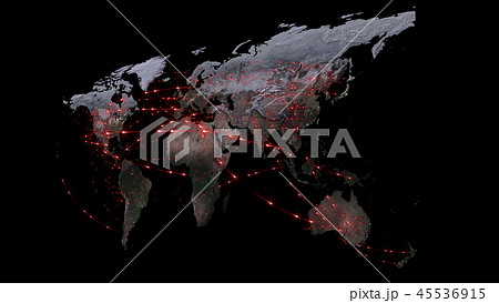 Global network, internet and global communication 45536915