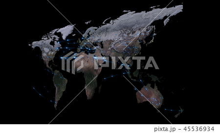 Global network, internet and global communication 45536934