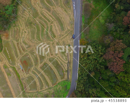 鴨川大山千枚田〜ドローンで空撮(千葉県鴨川市平塚) 鴨川大山千枚田〜ドローンで空撮(千葉県鴨川市平塚) 45538893