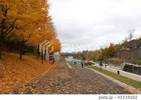 紅葉の世界遺産リドー運河 オタワ カナダ 紅葉の世界遺産リドー運河 オタワ カナダ 45539302