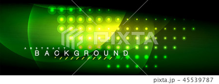 Vector blurred neon glowing circles with flowing and liquid light concept, energy magic fantastic 45539787