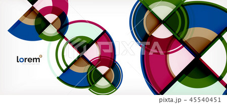 Circle abstract background, bright colorful round geometric shapes Circle abstract background, bright colorful round geometric shapes 45540451