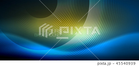 Neon glowing circles background 45540939