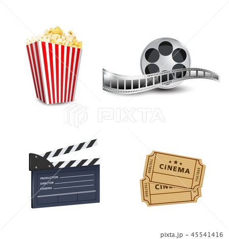 Cinema art movie watching vector poster design tem 45541416
