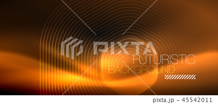 Neon glowing lines, magic energy space light concept, abstract background wallpaper design 45542011