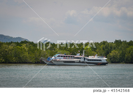 Ferry on the sea in Phuket, Thailand Ferry on the sea in Phuket, Thailand 45542568