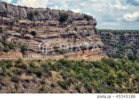 road in the mountains of croatia in summer 45543186
