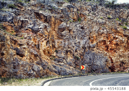 road in the mountains of croatia in summer 45543188