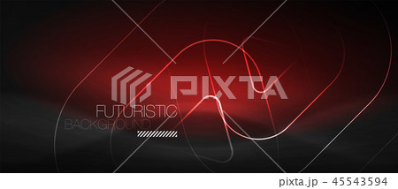 Dark black abstract background with neon colors and lines 45543594