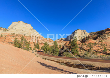 Scenic Zion National Park Fall Landscape 45543884