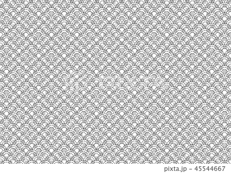青海波 破線 伝統文様 イラスト 背景 黒 45544667