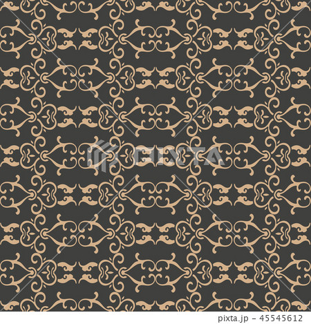 Vector damask seamless retro pattern background 45545612