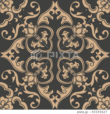 Vector damask seamless retro pattern background Vector damask seamless retro pattern background 45545627