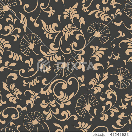 Vector damask seamless retro pattern background 45545628