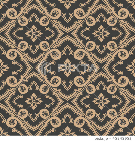 Vector damask seamless retro pattern background 45545952