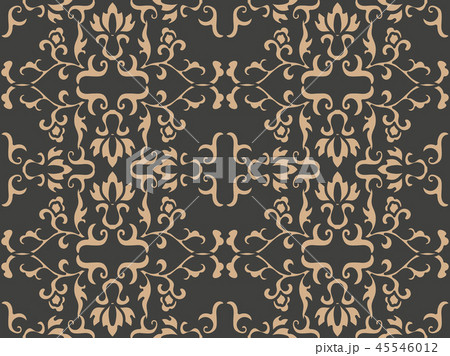 Vector damask seamless retro pattern background 45546012