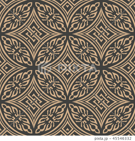 Vector damask seamless retro pattern background 45546332