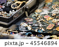 Collection of old brooches at the flee market 45546894