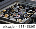Collection of old brooches at the flee market 45546895