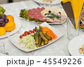 Decoration of wedding table with various treats 45549226