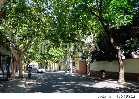 中国・上海 旧フランス租界エリア ファーグオ・ズージエ法国租界　街並み 45549812