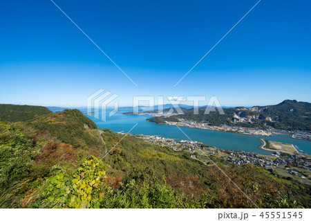 屋島からの眺め　五剣山と周辺の町並み(香川県高松市) 45551545