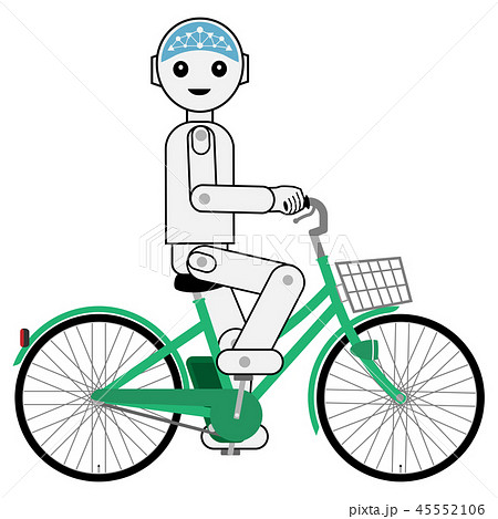Bicycle and robot image - Stock Illustration [45552106] - PIXTA