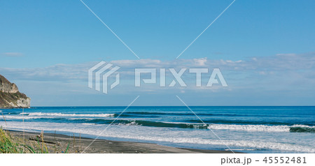 Beach and ocean at cape Chikyu Hokkaido Japan Beach and ocean at cape Chikyu Hokkaido Japan 45552481
