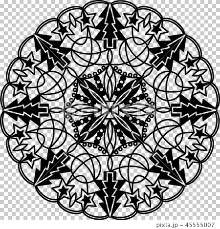 Xmasアラベスクサークルモノクロ Xmasアラベスクサークルモノクロ 45555007