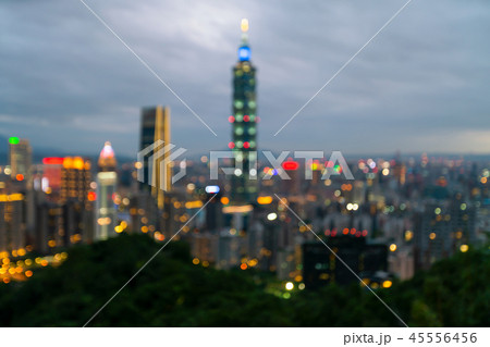 Taiwan city blur bokeh light night view 45556456