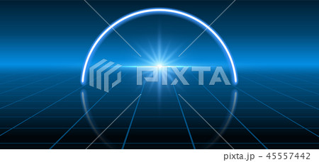 Fantastic background with neon circular line Fantastic background with neon circular line 45557442