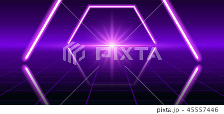 Fantastic background with neon star 45557446