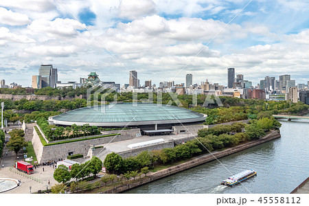 大阪城公園と市街地の風景 大阪城公園と市街地の風景 45558112