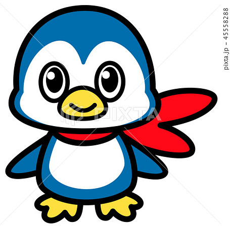 2頭身のペンギンのキャラクターのイラスト素材 4555