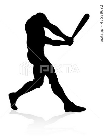 Baseball Player Silhouette  45559632