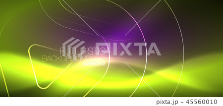 Color shiny neon lights background with abstract lines 45560010