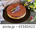 No bake cake, biscuit base with cocolate ganash 45560422